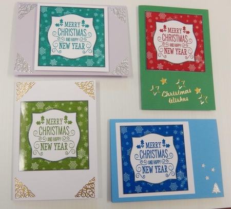 6x Holly, Merry Christmas & Happy New Year Toppers by Irene Drieman