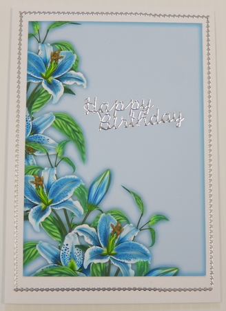 A4 Background paper Lilies Vintage by Irene Drieman