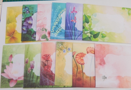 12 Floral C6 Envelopes by Irene Drieman