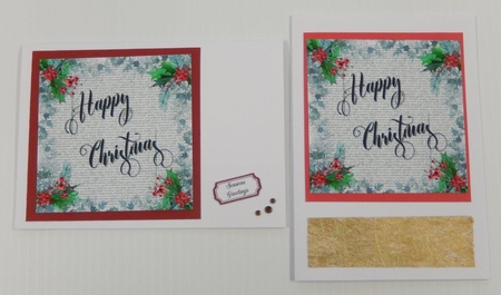 Happy Christmas and Holly Border by Irene Drieman
