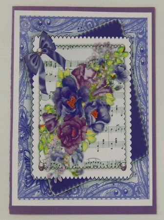Lilac Roses on sheet Music  by Irene Drieman