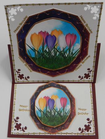Spring Crocus Shaped Topper + Darker Frame by Irene Drieman
