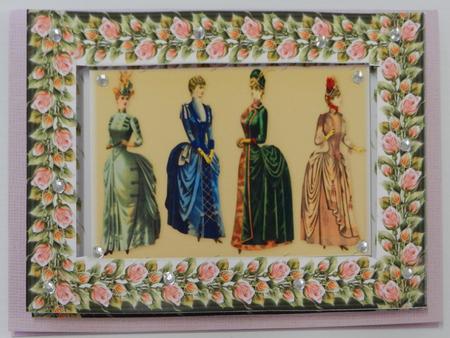 1880's Fashions + Rose Borders by Irene Drieman