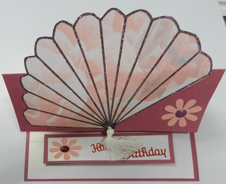 Salmon Oriental Fan Project Sheet by Irene Drieman