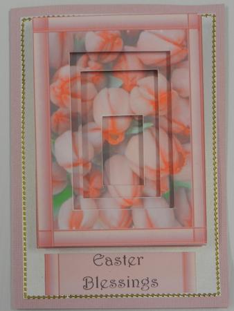 Happy Easter Pink Tulip Invertage Tunnel Sheet by Irene Drieman