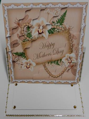 Cream Orchid Mothers Day 6in Duo Wavy Corner Stacker by Irene Drieman