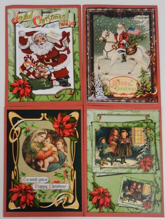 4 Vintage Christmas Quick Toppers by Irene Drieman
