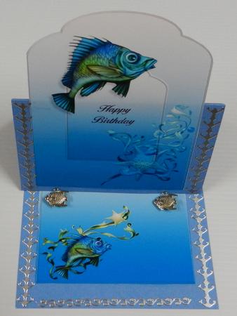 Sea Fish Scalloped Top Quick Card by Irene Drieman
