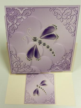 Dragonfly Shell Edged Corner Side Stacker by Irene Drieman