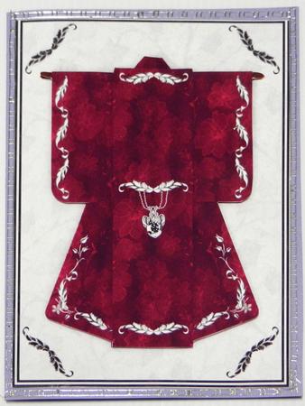 A4 Little Gem Kimono Card in Pink by Irene Drieman