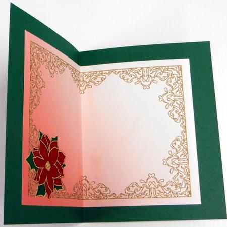 Red Poinsettia & Multi Swirls Frame Note Paper 4 by Irene Drieman
