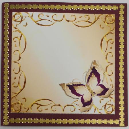 2 Metallic Note Papers with Butterfly 7 by Irene Drieman