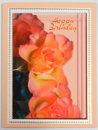 Roses Card Front Plus Panel by Irene Drieman