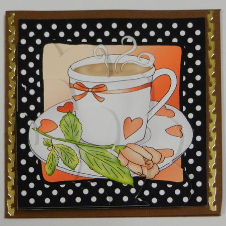 Time for Tea Quick card - Shell Edged Corner Side Stacker by Irene Drieman