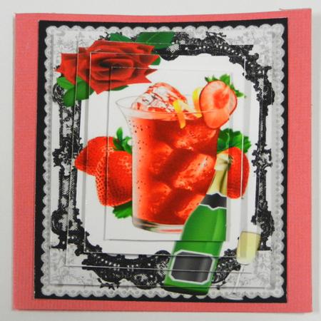Strawberry Drink, with Champagne in the Summer, Pyramids by Irene Drieman