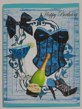 Midnight Blue Basque, with Blue Champagne, Pyramids by Irene Drieman