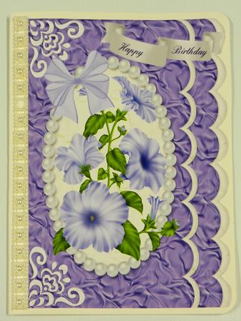 Pretty Lilac Petunias's in Purple Pearl Frame A4 by Irene Drieman