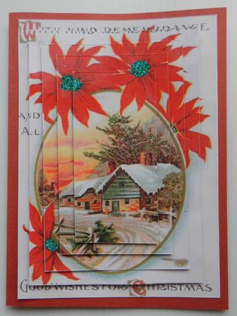Snow Scene, "with Kind Remembrance Pyramids by Irene Drieman