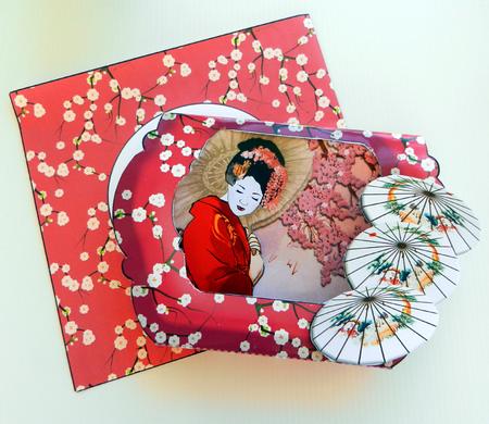 Spring in the Orient Tent Card by Irene Drieman