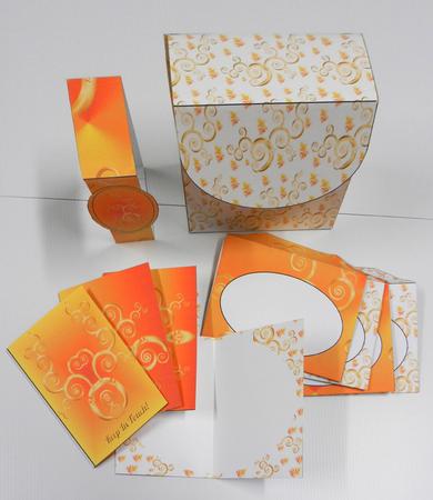 Boxed Notelets Stationery Box & Notelets - Autumn Gold Deco - CUP428489_66 | Craftsuprint