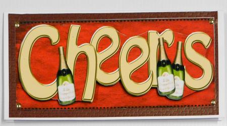 Large Dl Cheers Card & 3D Decoupage by Irene Drieman