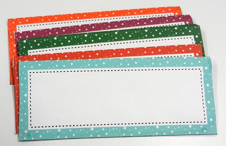 5 Large Slim Xmas Falling Snow Envelopes Kit by Irene Drieman