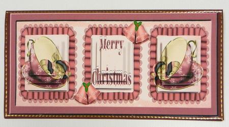 Merry Christmas Large Dl Card Front by Irene Drieman