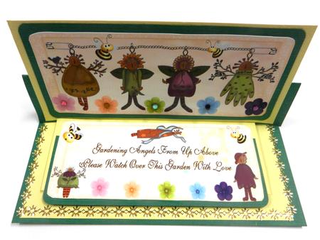 Garden Angel Charms Dl Quick Card Top & Insert by Irene Drieman