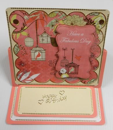 Pink Birdcage Fabulous Day 8in Scallop Topper by Irene Drieman