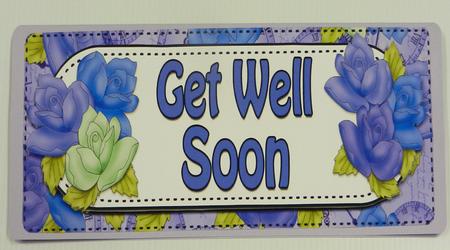 Large Dl Get Well Soon Roses 3D Decoupage by Irene Drieman