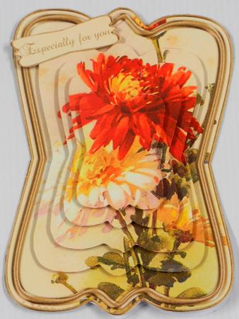 Beautiful Painted Flowers Shaped Card Mini Kit by Irene Drieman