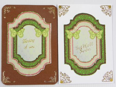Toppers in Vintage Green with Butterflies by Irene Drieman