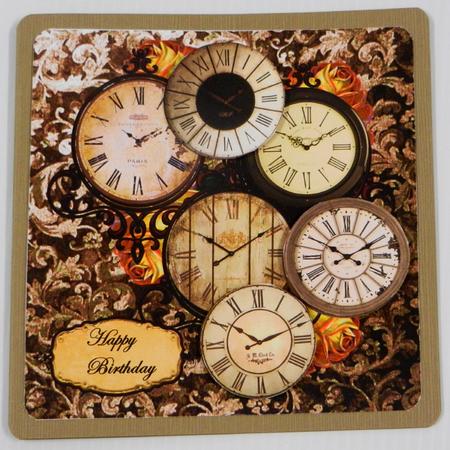Male Card Vintage Clocks by Irene Drieman