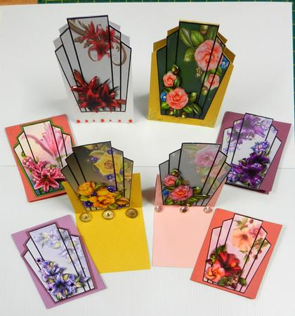 8 A4 Art Deco Floral Plaque Bumper Kit - Set 2 by Irene Drieman
