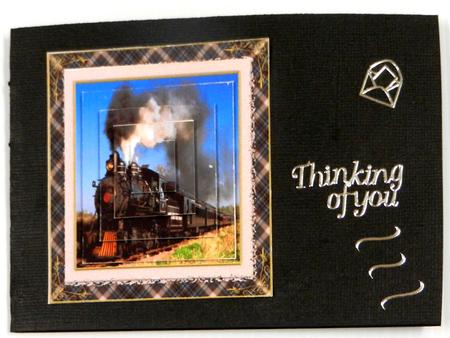 Steam Train Pyramid Topper & Sentiments by Irene Drieman