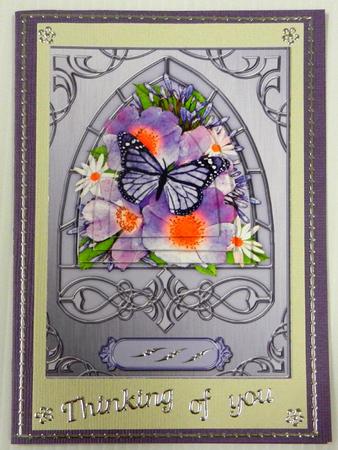 Butterfly & Flowers Fancy Arch Shaped Pyramid Sheet by Irene Drieman