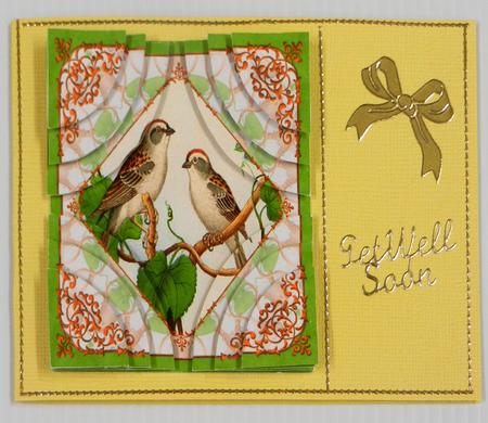 Vintage Painted Birds Corner Stacker & Sentiments by Irene Drieman