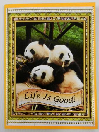 Three Happy Pandas Various Occasions Topper by Irene Drieman