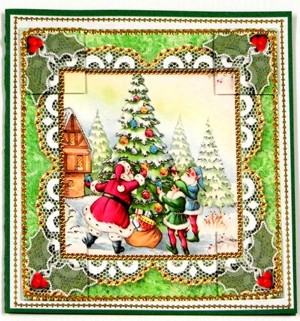 Decorate the Tree Lace 8in Picture Sheet by Irene Drieman