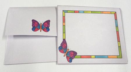 Stained Glass Butterfly Envelope by Irene Drieman
