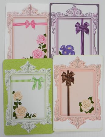4 Flower & Ribbon Toppers by Irene Drieman