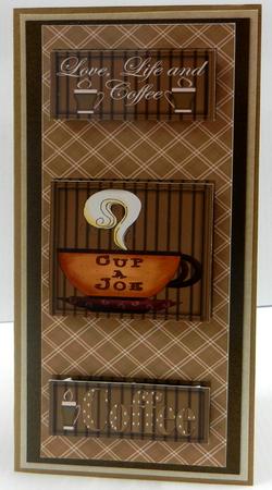 Love Life and Coffee Dl Card Front by Irene Drieman