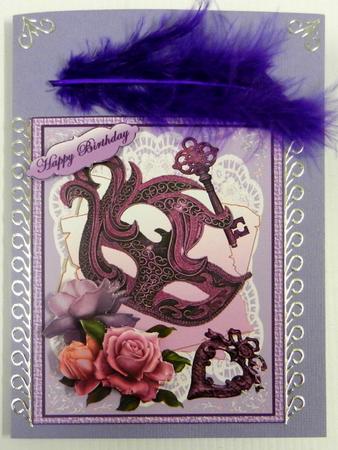 Mask and Roses Decoupage by Irene Drieman