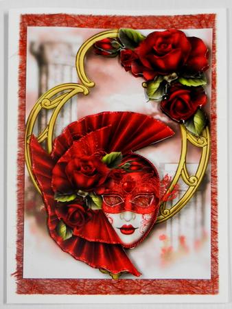 Romantic Red Roses Valentines Masque by Irene Drieman