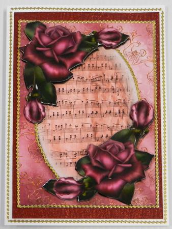 Antique Purple Roses & Sheet Music by Irene Drieman