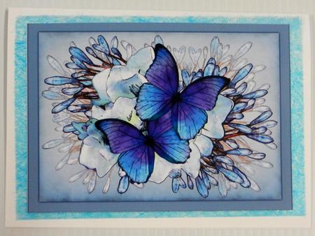 A4 Butterflies N Flowers Card Topper by Irene Drieman