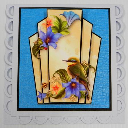Art Deco Bird Stacker - Gorgeous Green Bird by Irene Drieman