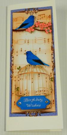 Large Dl Vintage Birdcage - Bluebird by Irene Drieman