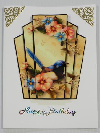 Art Deco Bird Stacker - Fairy Wren by Irene Drieman