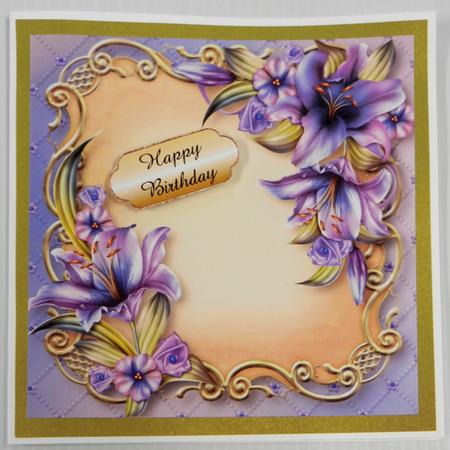 Purple Lilies Floral Plaque - Square by Irene Drieman